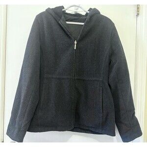 Weather Tamer Wool Hooded Jacket Women’s Medium Quilted Lined Silk Interior